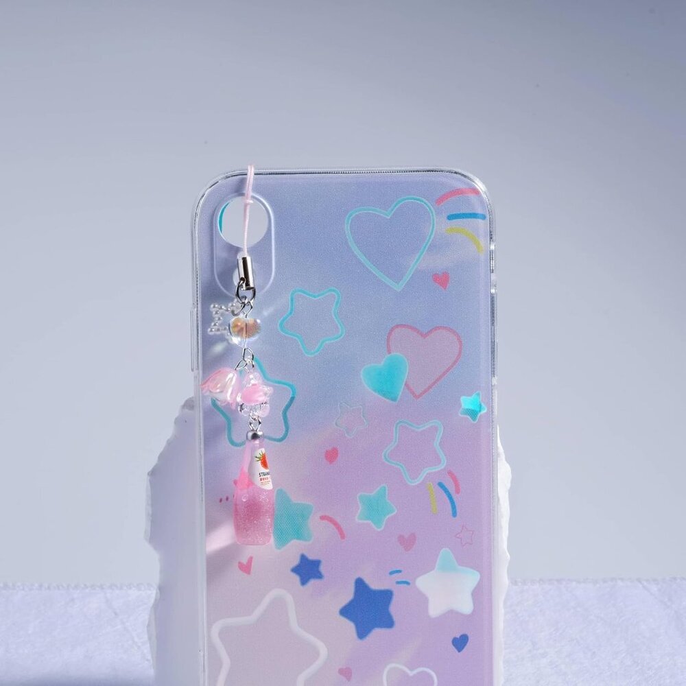 Cute Strawberry Soda Phone Charms, Y2K Fruit Summer Phone Keychain Charm, Aesthe - Picture 6 of 7